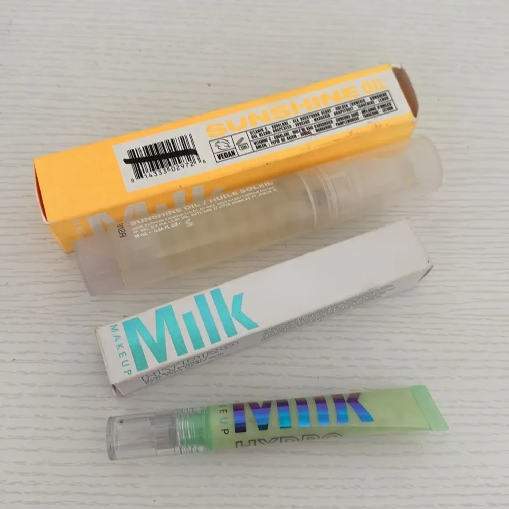NWB Milk Makeup Hydro Grip Eye Primer 8.5mL & Sunshine Oil 16mL Bundle New